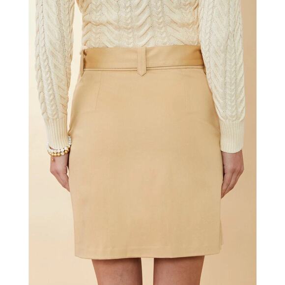 Spartina 449 Women’s Size 16 Danelle Twill Khaki Belted Button Details Skort EUC - Picture 5 of 15